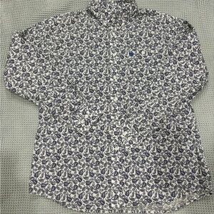 Men’s wrangler western button up shirt paisley print sz. L